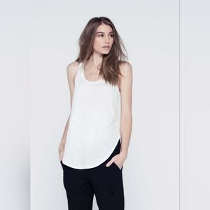Wilt Shrunken Shirttail Tank White